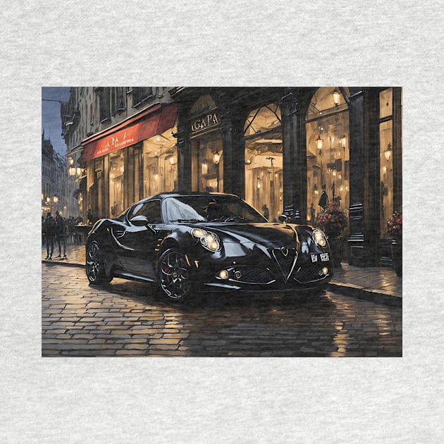 Black Alfa Romeo 4C by DeVerviers